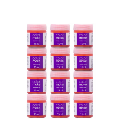 Imagem do produto Kit Colormake em Caixa Laranja - Tinta Líquida 12x15ml
