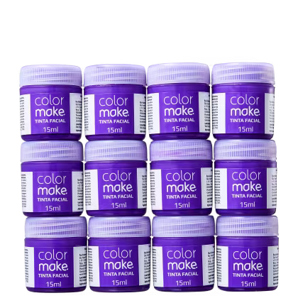 Imagem do produto Kit Colormake em Caixa Roxo - Tinta Líquida 12x15ml