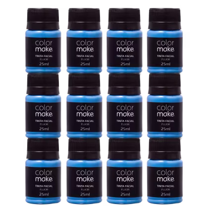 Imagem do produto Kit Colormake Tinta Facial Azul (12 Unidades)