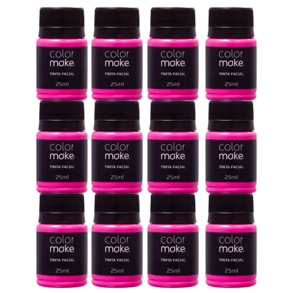 Imagem do produto Kit Colormake Tinta Facial Pink (12 Unidades)