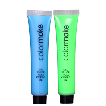 Imagem do produto Kit Colormake Gel Fluorescente Azul e Verde (2 Unidades)