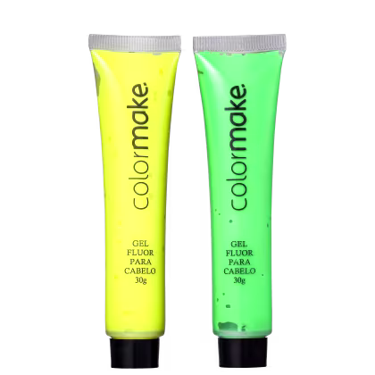 Imagem do produto Kit Colormake Gel Fluorescente Verde e Amarelo (2 Unidades)