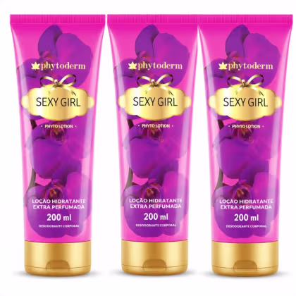 Imagem do produto Kit Phytoderm: 3 Loção Hidratante Deo Colônia Sexy Girl 200ml