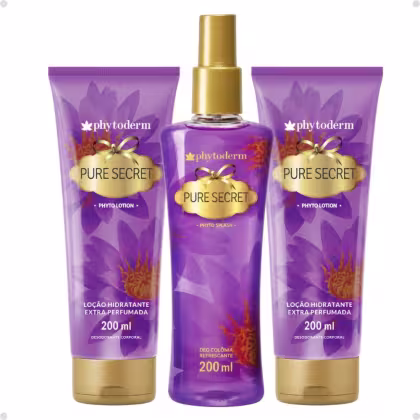 Imagem do produto Kit Phytoderm Pure Secret: 2 Hidratantes leve 1 Body Splash