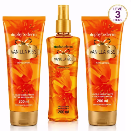 Imagem do produto Kit Phytoderm Vanilla Kiss: 2 Hidratantes Leve 1 Body Splash