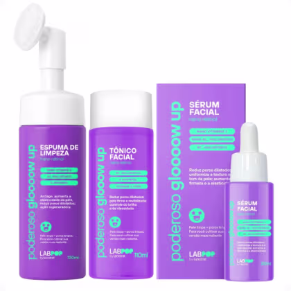 Imagem do produto Kit LabPop by Labotrat Poderoso Glow Up: Espuma de Limpeza, Tônico Facial e Sérum
