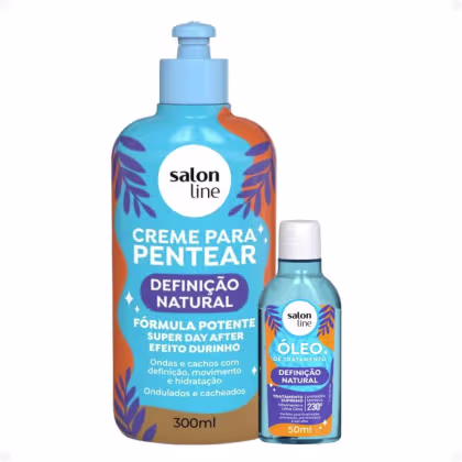 Imagem do produto Kit Salon Line Definição Natural: Creme Para Pentear 300ml e Óleo Capilar 50ml