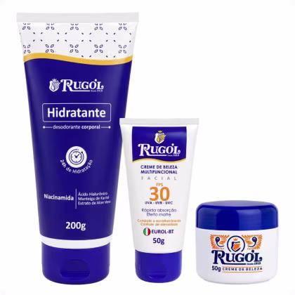 Imagem do produto Kit Rugol: Hidratante Corporal, Creme Fps30 e Creme de Beleza