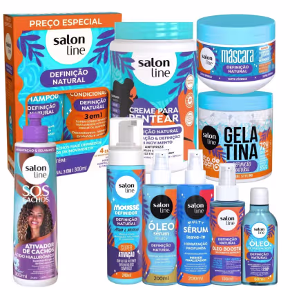 Imagem do produto Kit Salon Line Definição Natural Completo: Creme Para Pentear 1kg + Mimo