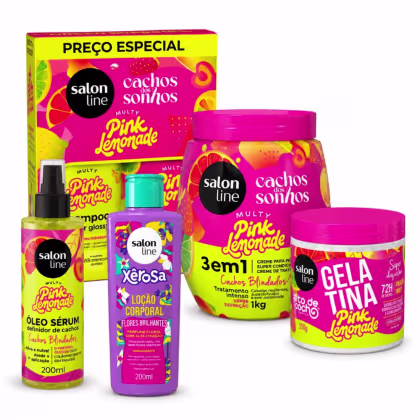 Imagem do produto Kit Salon Line Pink Lemonade Cachos Dos Sonhos Completo + Mimo