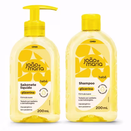 Imagem do produto Kit Cimed João e Maria Baby:Sabonete Liquido e Shampoo 200ml