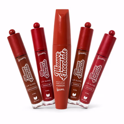 Imagem do produto Kit Luisance Mauve Chocolate: Máscara De Cílios + 4 Glosses