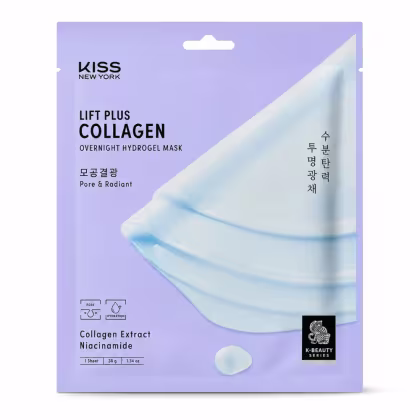Imagem do produto Máscara Facial De Gel Kiss New York Colágeno Lift Plus Collagen Overnight Hydrogel Mask