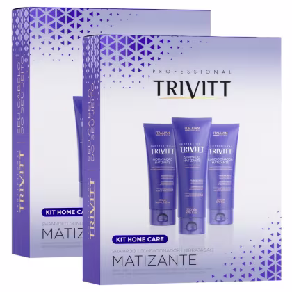 Imagem do produto Kit Duplo Trivitt Matizante Home Care – Loiros Hidratados, Sem Amarelado (6 Itens)