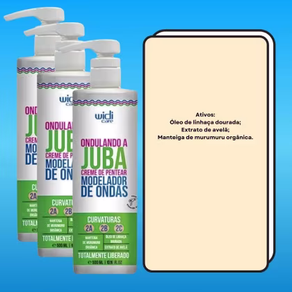 Imagem do produto Widi Care Ondulando a Juba Kit 3 Creme de Pentear 500ml