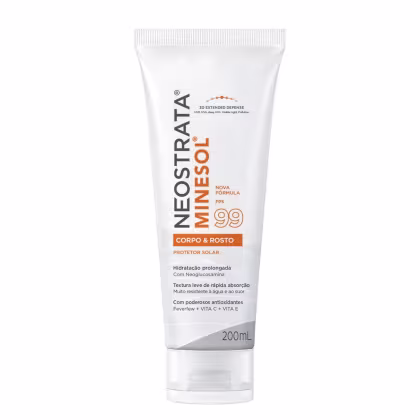 Imagem do produto NeoStrata Minesol Corpo & Rosto Antioxidante FPS 99 - Protetor Solar Fluido Hidratante 200ml