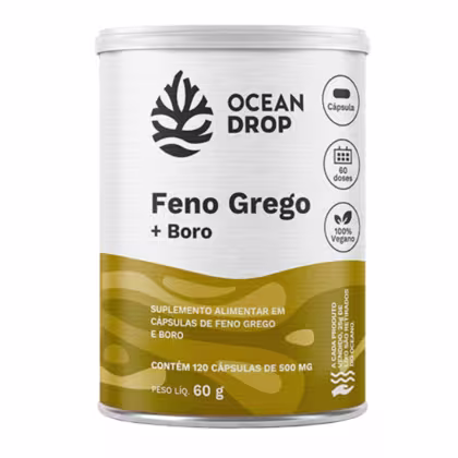 Imagem do produto Feno Grego + Boro 500mg 120 caps Ocean Drop
