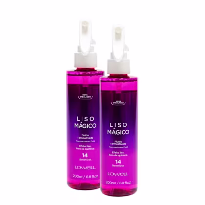 Imagem do produto Lowell Keeping Liss Liso Mágico Kit 2 Spray Termoativo 200ml