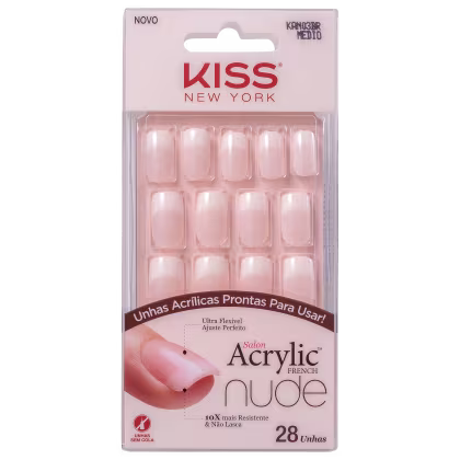 Imagem do produto Kiss New York Acrylic French Nude Cashemere - Unhas Postiças