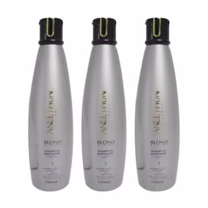 Imagem do produto Aneethun Blond System Kit 3 Shampoo Matizador 300ml