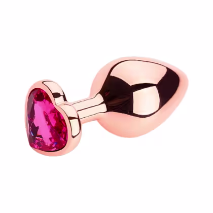 Imagem do produto Sexy Import Rosé Formato de Coração Tamanho G - Plug Anal em Metal