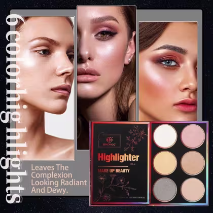 Imagem do produto Kit Paleta 55 Cores Sombras Gloss Contorno Corretivo e Iluminador ElaShopp Preto