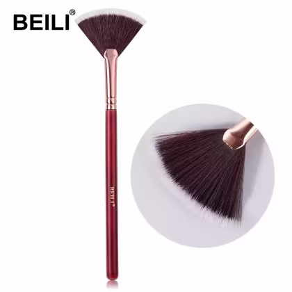 Imagem do produto Pincéis de Maquiagem Vermelhos BEILI Pó, Blush, Sobrancelha RF33