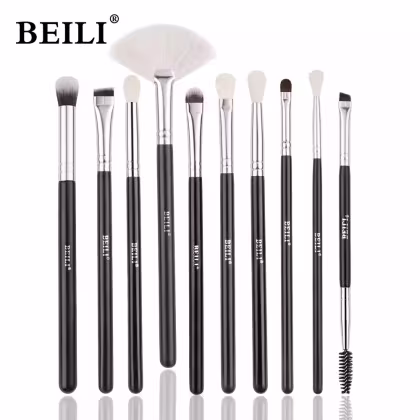 Imagem do produto KIT Pincéis de Maquiagem Profissional BEILI Blush e Sombra E-10PCS