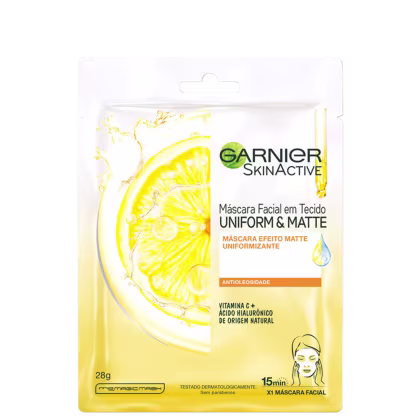 Imagem do produto Garnier SkinActive Uniform & Matte Vitamina C - Máscara Facial em Tecido 28g