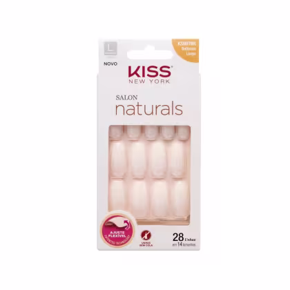 Imagem do produto Kiss New York Salon Naturals Bailarina Longo - Unhas Postiças 13g