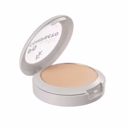 A imagem mostra a embalagem do pó compacto aberto.