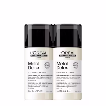 Kit L'Oréal Professionnel Serie Expert Metal Detox Double Leave-in, 2 unidades.