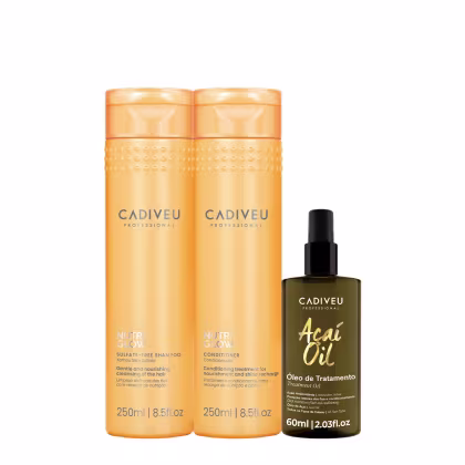 Imagem do produto Kit Cadiveu Professional Nutri Glow Duo P e Açaí Oil 60 (3 produtos)