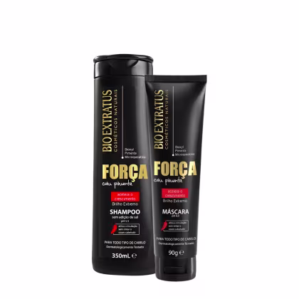 Imagem do produto Kit Bio Extratus Força Com Pimenta Shampoo e Máscara P (2 produtos)