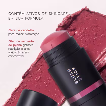 Imagem do produto Kit Océane Edition Mini Blush Pink Stick Contorno Marrom Claro e Esponja de Maquiagem (3 produtos)