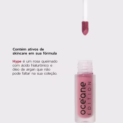 Imagem do produto Kit Océane Edition Mini Blush Glossy Rose Pink e Batom Líquido Hype (2 produtos)