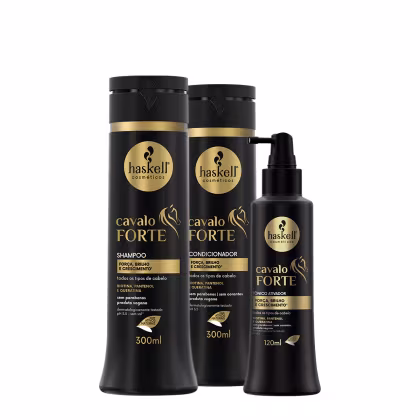Imagem do produto Kit Haskell Cavalo Forte Shampoo Condicionador e Tônico (3 produtos)