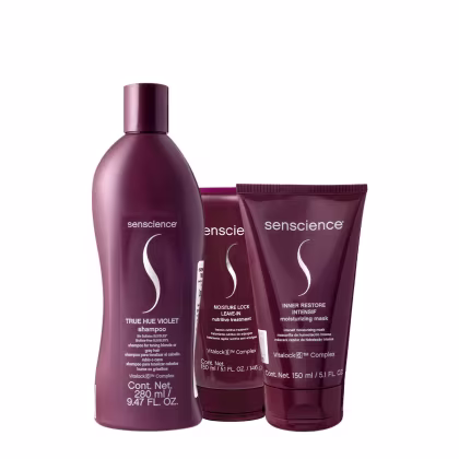 Imagem do produto Senscience True Hue Violet Shampoo Máscara Intensif e Leave-in (3 produtos)
