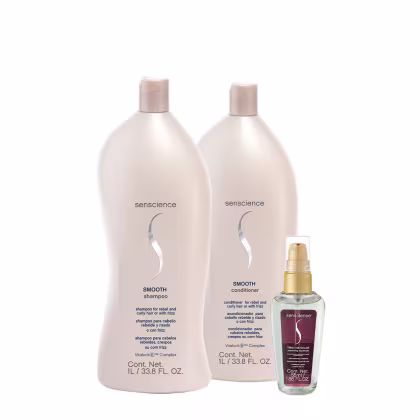 Imagem do produto Kit Senscience True Hue Smooth Salon Oil (3 produtos)