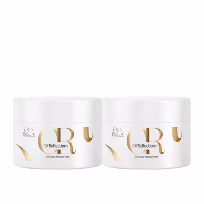 Kit com máscaras capilares Oil Reflections, da marca Wella Professionals.