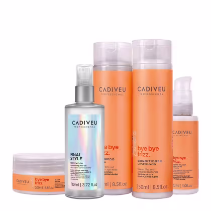 Imagem do produto Kit Cadiveu Professional Bye Bye Frizz Hair Care Total e Final Style Oil G (5 produtos)