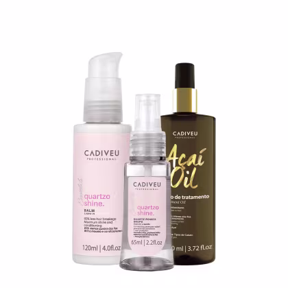 Imagem do produto Kit Cadiveu Professional Essentials Quartzo Shine Açaí Oil 110 Leave-in (3 produtos)
