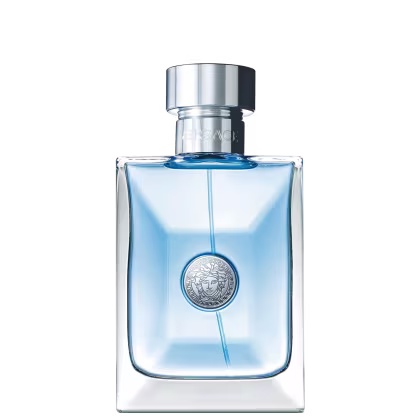 A imagem mostra o perfume importado masculino Pour Homme de Versace.