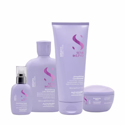 Imagem do produto Kit Alfaparf Semi di Lino Smooth - Rotina Completa Anti-Frizz (4 produtos)