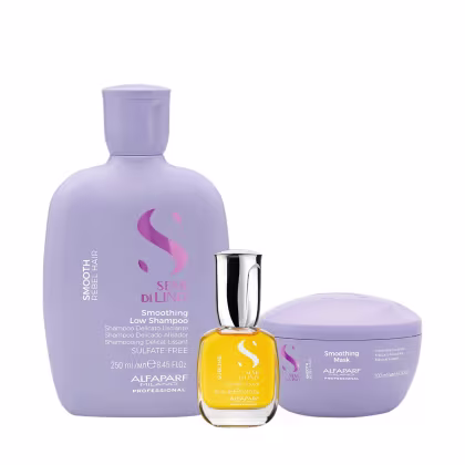 Imagem do produto Kit Alfaparf Semi di Lino Smooth e Sublime - Tratamento e Brilho (3 produtos)