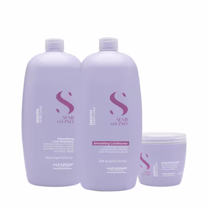 Imagem do produto Kit Alfaparf Semi di Lino Smooth - Rotina Profissional Anti-Frizz (3 produtos)
