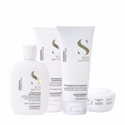 Imagem do produto Kit Alfaparf Semi di Lino Diamond Illuminating - Brilho Intenso e Cuidado Completo (4 produtos)