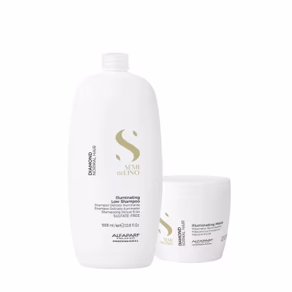 Imagem do produto Kit Alfaparf Semi di Lino Diamond Illuminating - Limpeza Profunda e Máscara Intensiva (2 Produtos)