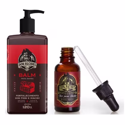 Imagem do produto Kit 1x Balm 120ml E 1x Óleo 30ml Barba Negra Don Alcides