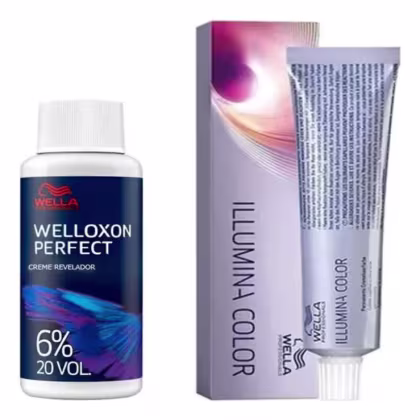 Imagem do produto Wella Professionals Kit Illumina Color 8/ + Água Oxigenada De 20vol 60ml